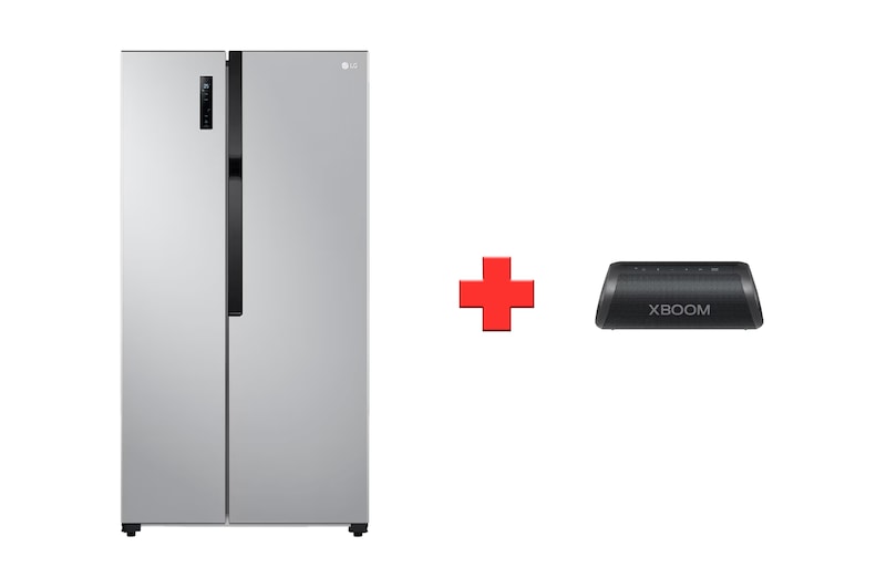 Vista frontal de Combo Nevecón -519 lts & Parlante XG7 - 30W+10W - LG XBOOM GS51BPP.XG7QBK